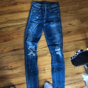Citizens of humanity distressed high rise jeans